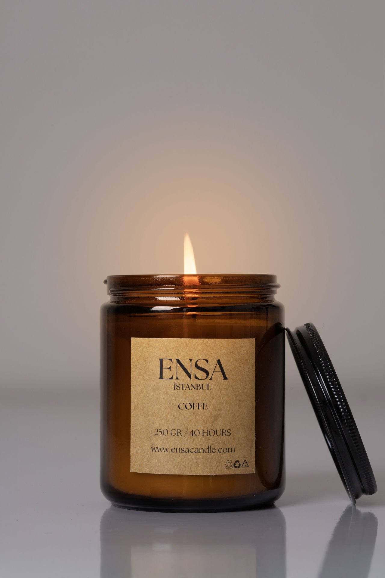 Ensa Kavanoz Kahve Kokulu Mum 250 Ml.